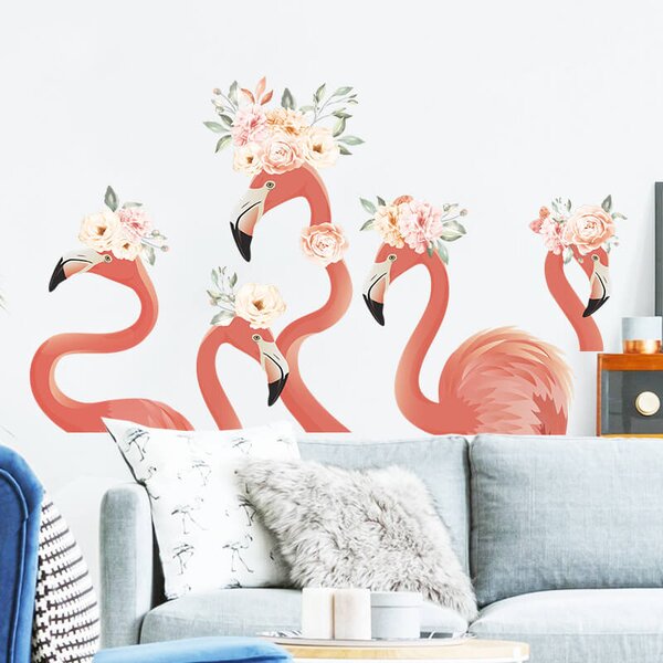 Impresi Autocolant pentru camera copilului Flamingos - 90x30cm 2 ks