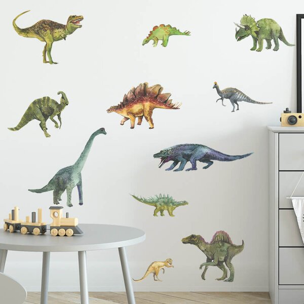 Impresi Autocolant pentru camera copilului Dinosaurs - 60x30 cm