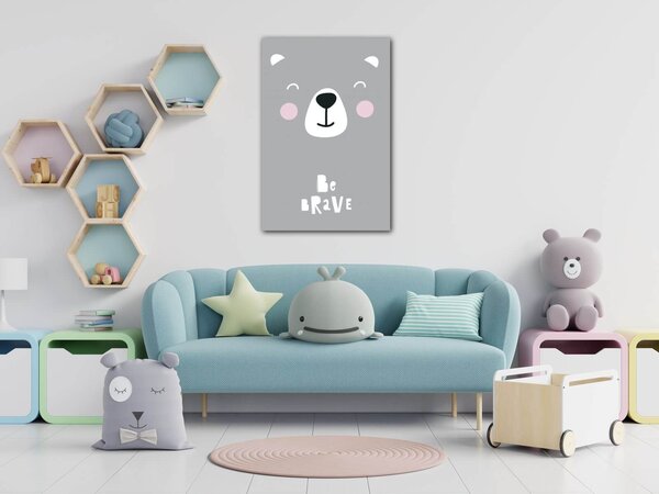 Impresi Obraz Be brave Teddy - 20 x 30 cm