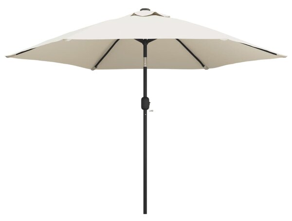 Umbrelă de soare cu pol din oțel 3m, Alb nisip