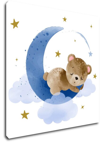 Impresi Obraz Bear on blue moon - 20 x 20 cm