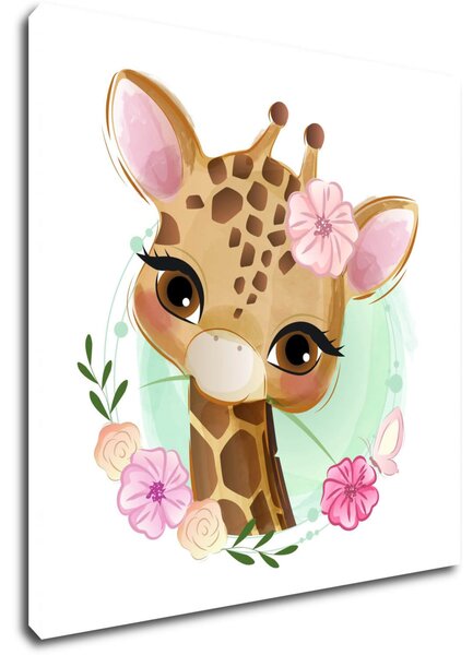 Impresi Obraz Giraffe with blossom - 20 x 20 cm