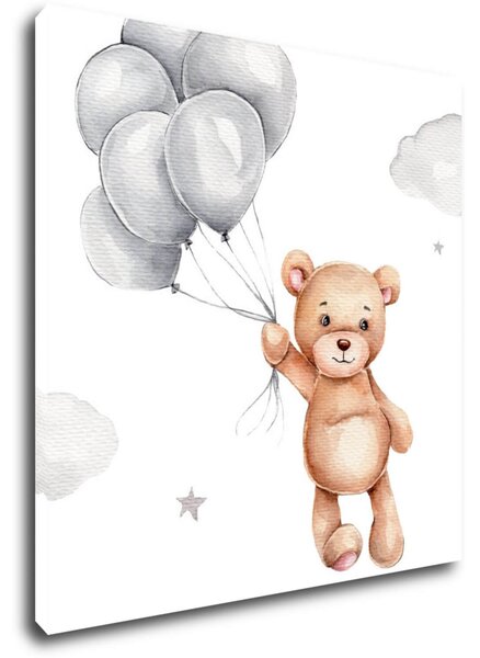 Impresi Obraz Bear with balloons - 20 x 20 cm