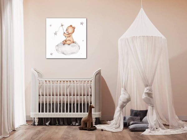Impresi Obraz Little bear with stars - 20 x 20 cm