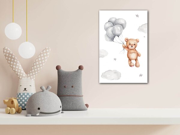 Impresi Obraz Bear with balloons - 20 x 30 cm