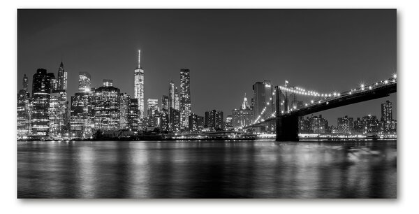 Tablou din Sticlă Manhattan pe timp de noapte