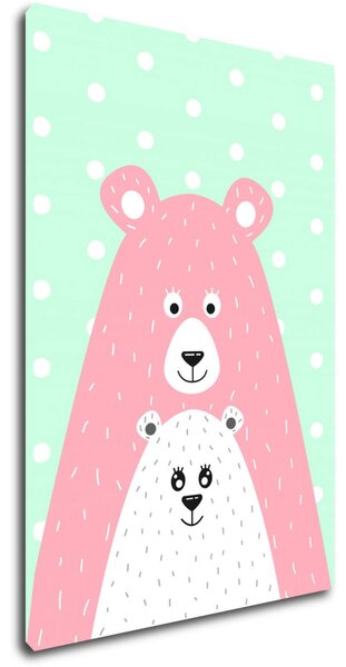 Impresi Obraz Pink blue bear - 20 x 30 cm