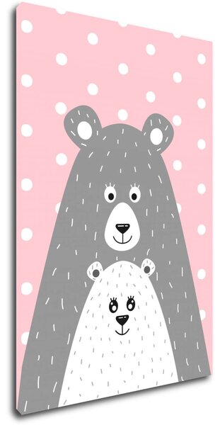 Impresi Obraz Pink grey bear - 20 x 30 cm
