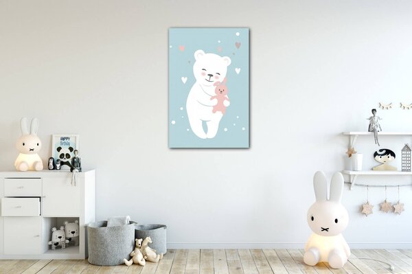Impresi Obraz White cute bear - 20 x 30 cm