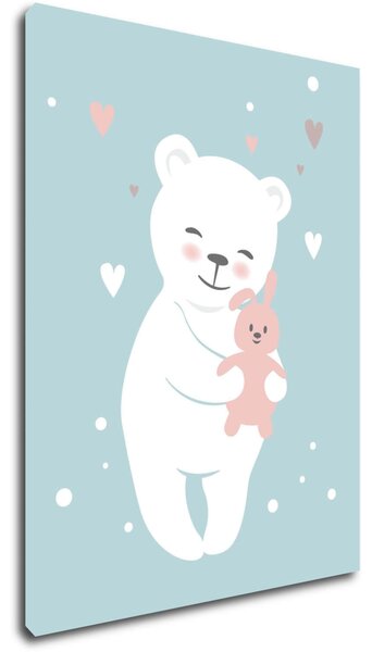 Impresi Obraz White cute bear - 30 x 40 cm