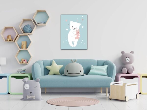 Impresi Obraz White cute bear - 30 x 40 cm