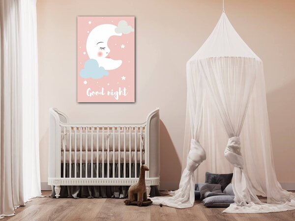 Impresi Obraz Good night pink moon - 20 x 30 cm