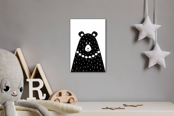 Impresi Obraz Black and white bear - 20 x 30 cm