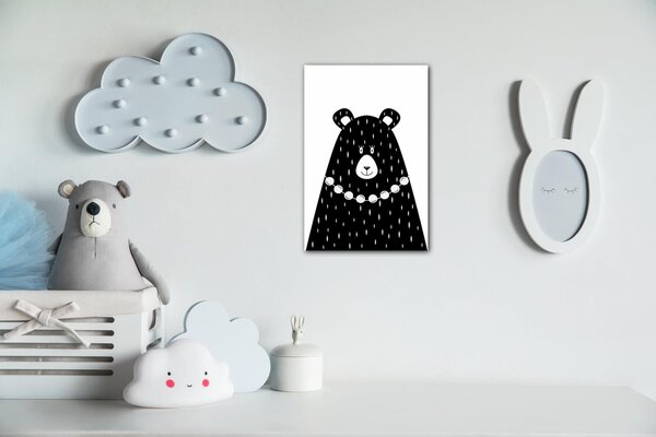 Impresi Obraz Black and white bear - 20 x 30 cm