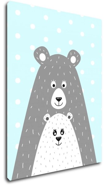 Impresi Obraz Bear blue background - 30 x 40 cm