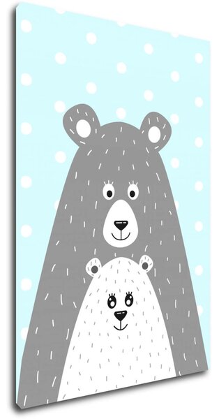 Impresi Obraz Bear blue background - 20 x 30 cm