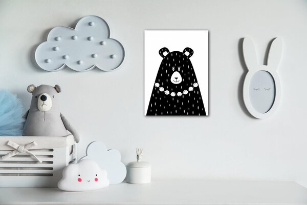 Impresi Obraz Black and white bear - 30 x 40 cm