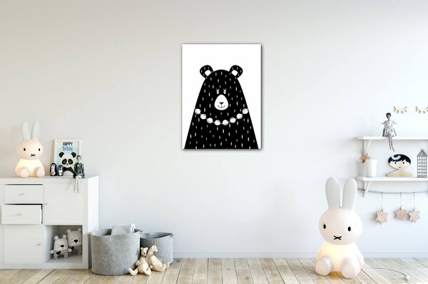 Impresi Obraz Black and white bear - 30 x 40 cm