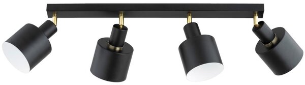 Spot ZORENA 4xE27/15W/230V negru