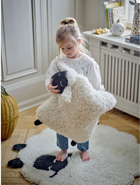 Covor pentru copii alb din lână ø 84 cm Dolly – Bloomingville Mini