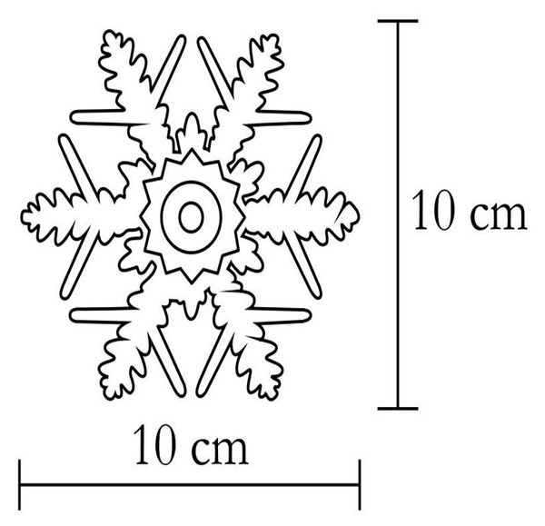 Fulg de zapada LED, lumina alba,10 cm, decor fereastra Craciun, Home