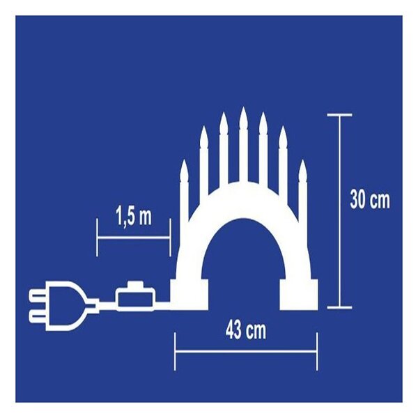 Piramida decorativa cu lumanari, 7 becuri, 230V, suport lemn, Home