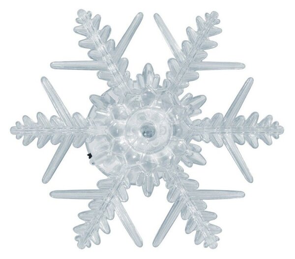 Figurina fulg de nea LED multicolor, decor fereastra, 10 cm, Home