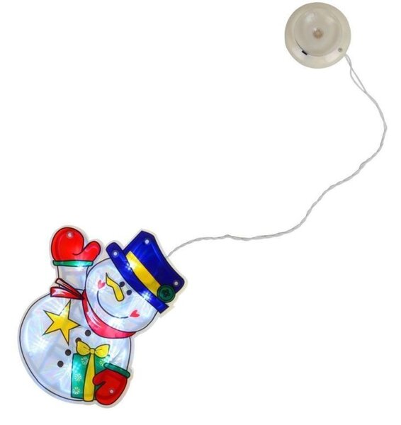 Figurina Craciun pentru fereastra, Om de Zapada, iluminat, Home