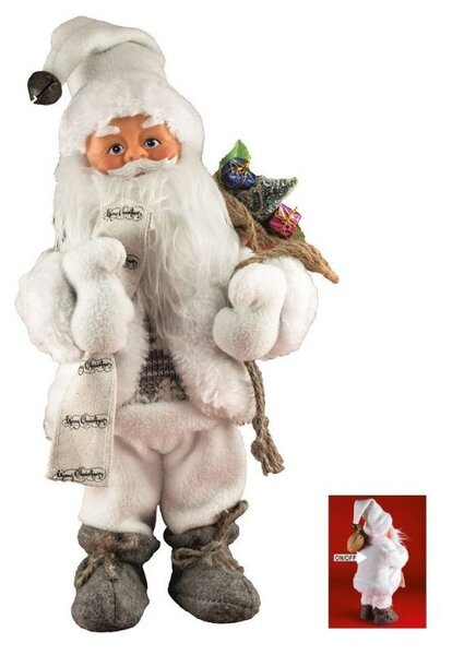 Mos Craciun ce canta si danseaza, alimentare baterii, 30 cm