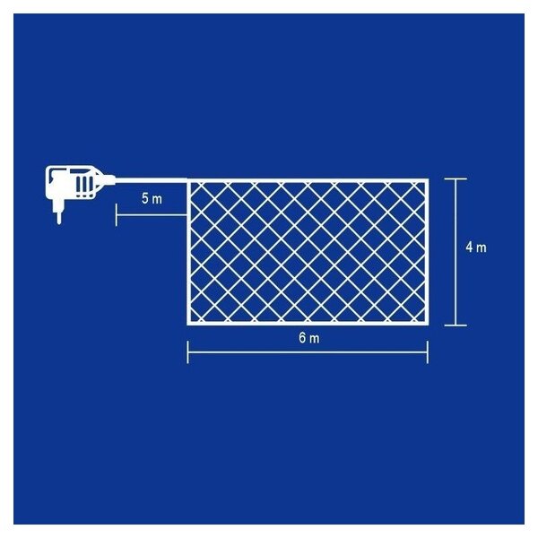 Instalatie luminoasa tip plasa, 400 LED-uri, 6x4m, lumina alb cald, Home