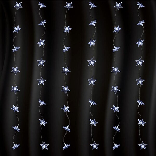 Perdea de stelute luminoase, 48 LED-uri, lungime 1.5 m, interior