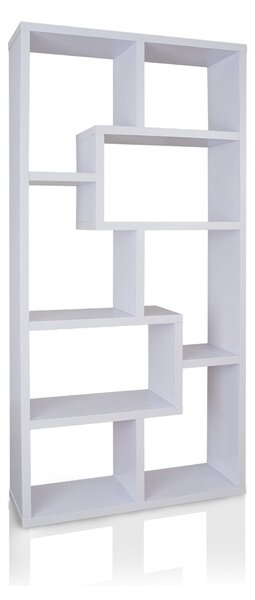 Biblioteca Zep, alb, PAL melaminat, 90x29.5x184 cm