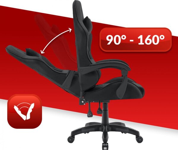 Scaun de gaming HC-1000, negru