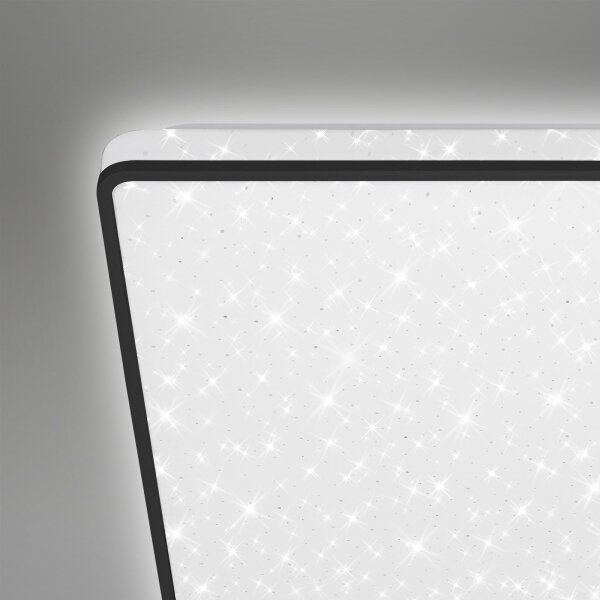 Briloner 3748-415 - Plafonieră LED STAR SKY LED/15W/230V 27x27 cm neagră