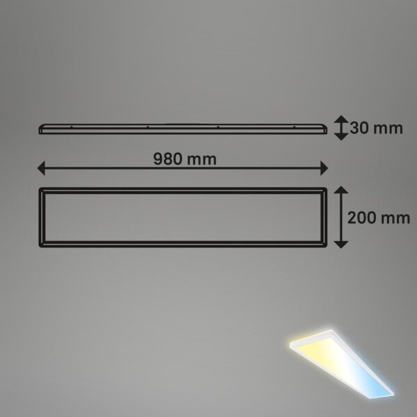 Briloner 7533-016 -LED panou aplicat compatibil cu dimmer TAVA LED/36W/230V 2700-6500K 98x20 cm+telecomandă