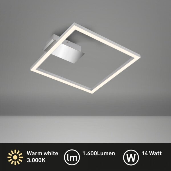 Briloner 3780-014-LED Plafonier FRAME LED/14W/230V 26,5x25 cm crom mat