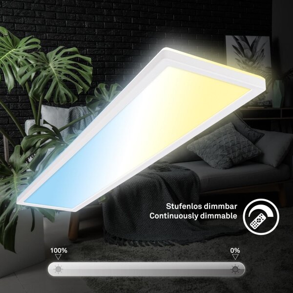 Briloner 7533-016 -LED panou aplicat compatibil cu dimmer TAVA LED/36W/230V 2700-6500K 98x20 cm+telecomandă