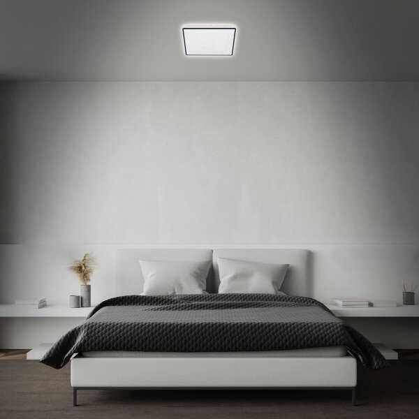 Briloner 3748-415 - Plafonieră LED STAR SKY LED/15W/230V 27x27 cm neagră