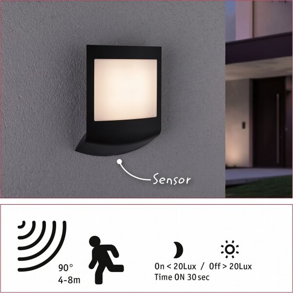 Paulmann 94513 - RGBW LED/8,2W IP44 Aplică de perete pentru exterior PADEA 230V