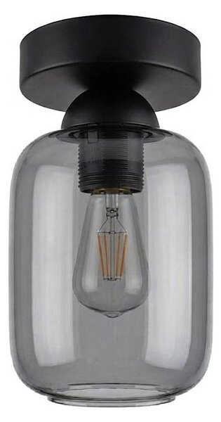 BRILAGI - Plafonieră LED R GLASS 1xE27/60W/230V diam. 14 cm negru/gri fumuriu