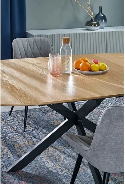 Masa extensibila 120 ACORD, stejar/negru