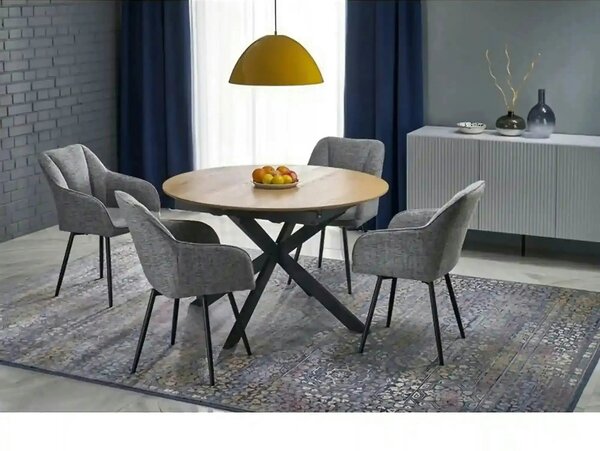 Masa extensibila 120 ACORD, stejar/negru