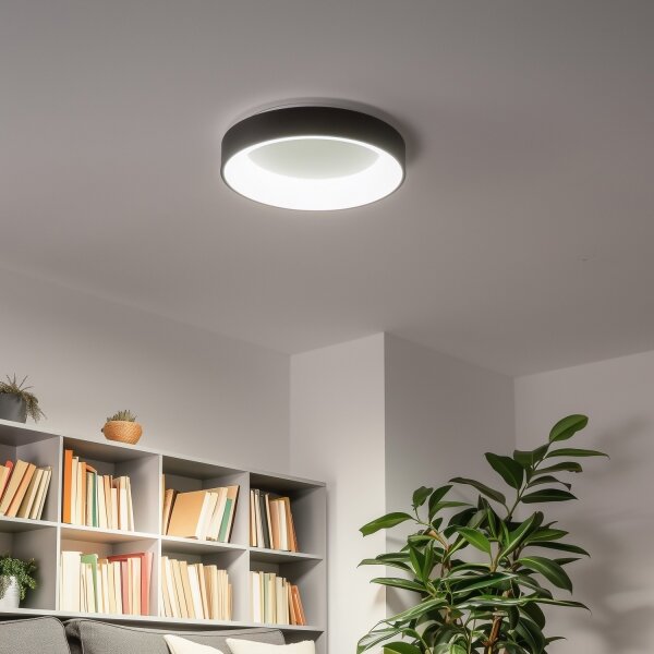 Brilagi - Lampă de tavan LED dimmabilă 40W/230V 3000-6500K neagră + telecomandă