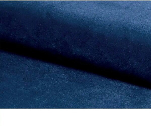 Taburet LORI, stofa catifelata albastru inchis - Bluvel 86, 39x39x34 c
