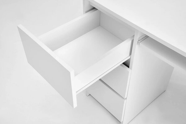 Birou CINO, alb, PAL laminat, 120x50x77 cm