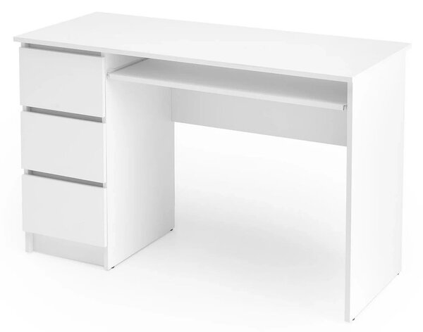 Birou CINO, alb, PAL laminat, 120x50x77 cm