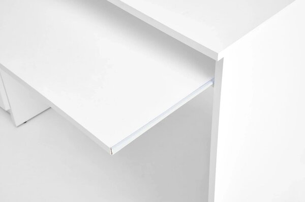 Birou CINO, alb, PAL laminat, 120x50x77 cm