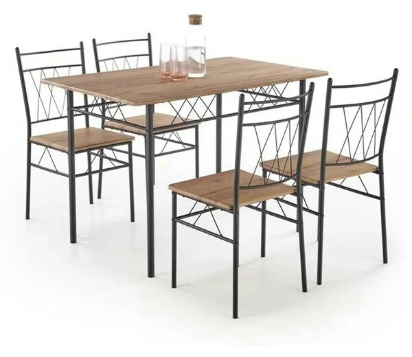 Set masa si 4 scaune FAUST, stejar
