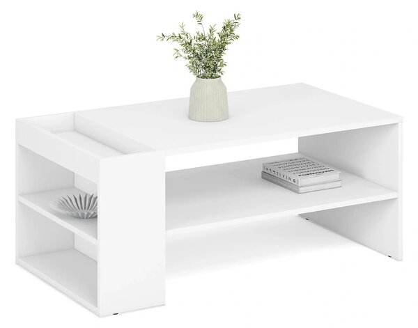 Masuta cafea MURCIA, alb, PAL laminat, 100x55x42 cm
