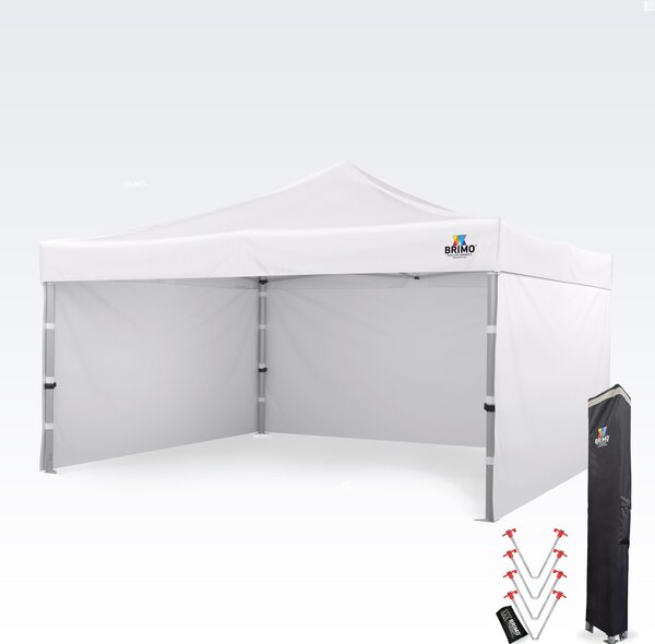 Cort Evenimente 4x4m - cu 3 pereți - Alb